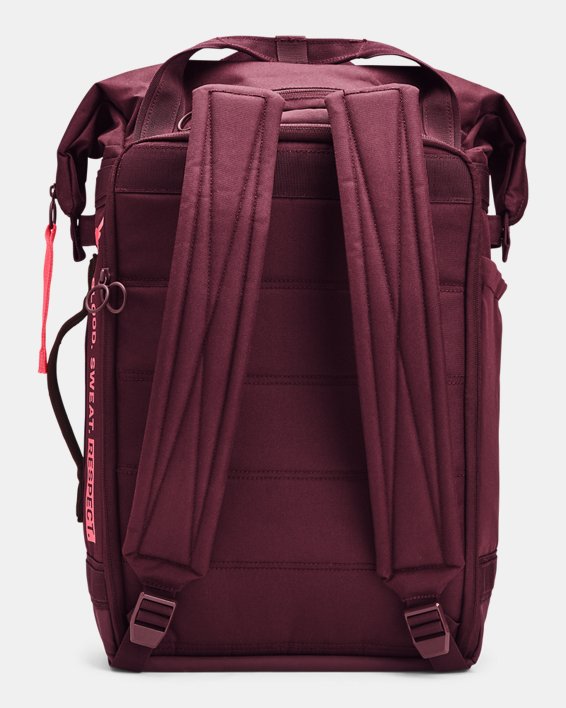 Project Rock Box Duffle Backpack in Maroon image number 1